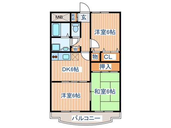 マリンハイツイデカの物件間取画像